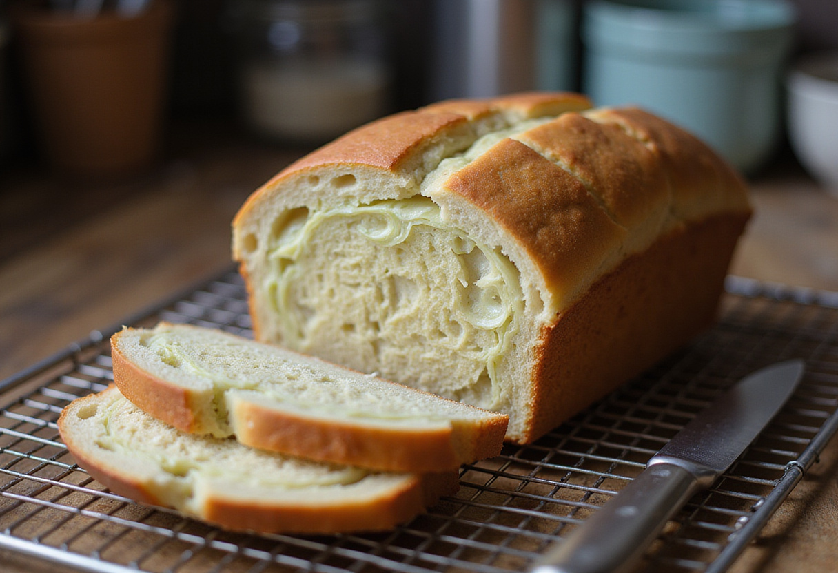 Freshly baked cabbage bread, a simple and quick recipe for busy weeknights.